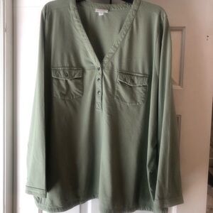 J Jill size 3X light sage green Top Excellent Condition